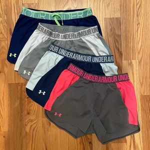 Under Armour Girls Athletic Shorts 4 Pairs